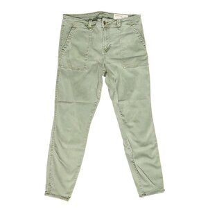 Pistola Pants Womens Size 31 Green Mid Rise Skinny Cropped with Pockets